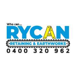 Rycan retaining and Earthworks Logo Logo